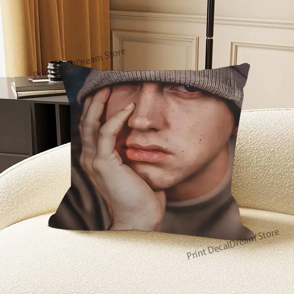 

Rapper E-Eminem Pillow Case For Sofa Decor Car Office Room Printing Cushion Cover Decorations and Protector
