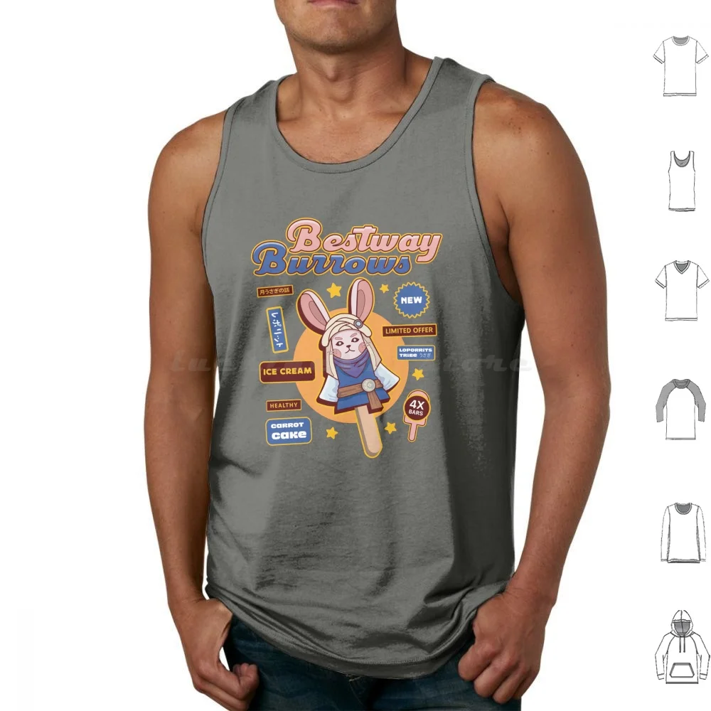 Loporrit Ice Cream Tank Tops Vest Sleeveless Final Fantasy Moogle Mog Kupo Final Fantasy Xiv Final Fantasy 14 Ffxiv Ff14