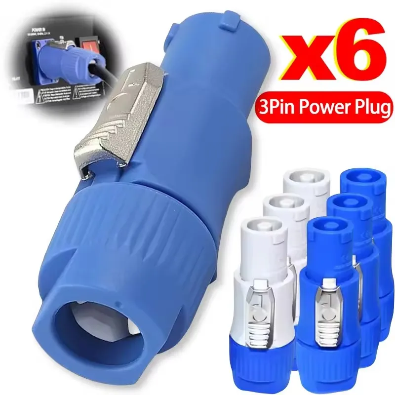 3-Pin Powercon XLR-Stecker 20A 250V Männlicher Stecker NAC3FCA NAC3FCB NAC3MPA Strombuchse Männlicher Steckeradapter für Bühnenlicht LED-Bildschirm