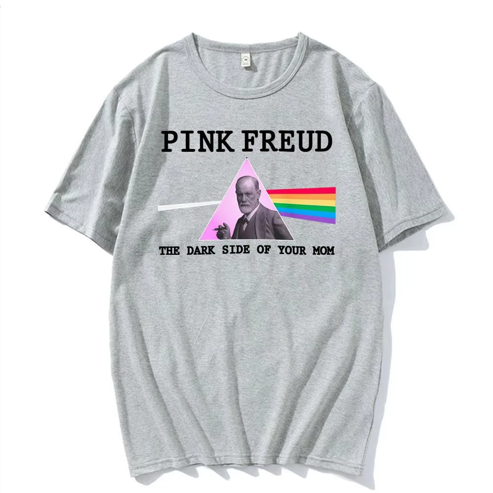 Freud Parody Graphic T-shirt Men Women Funny Psychology Rock Inspired Casual Cotton Short Sleeve Streetwear Tee