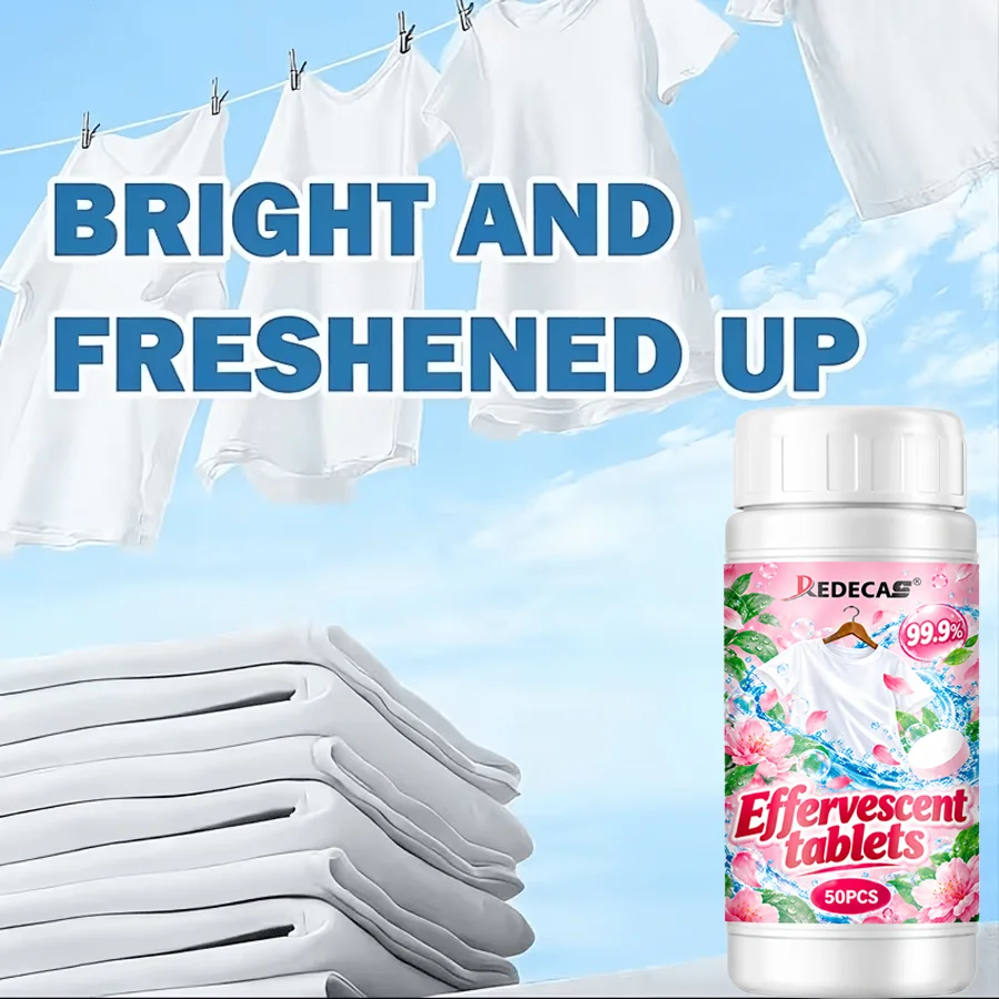 Laundry Fizz Tablets: Remove Fabric Stains & Odors, Fade Coffee, Tea, Oil & Sweat Stains, for Bedding, Curtains & Home Use