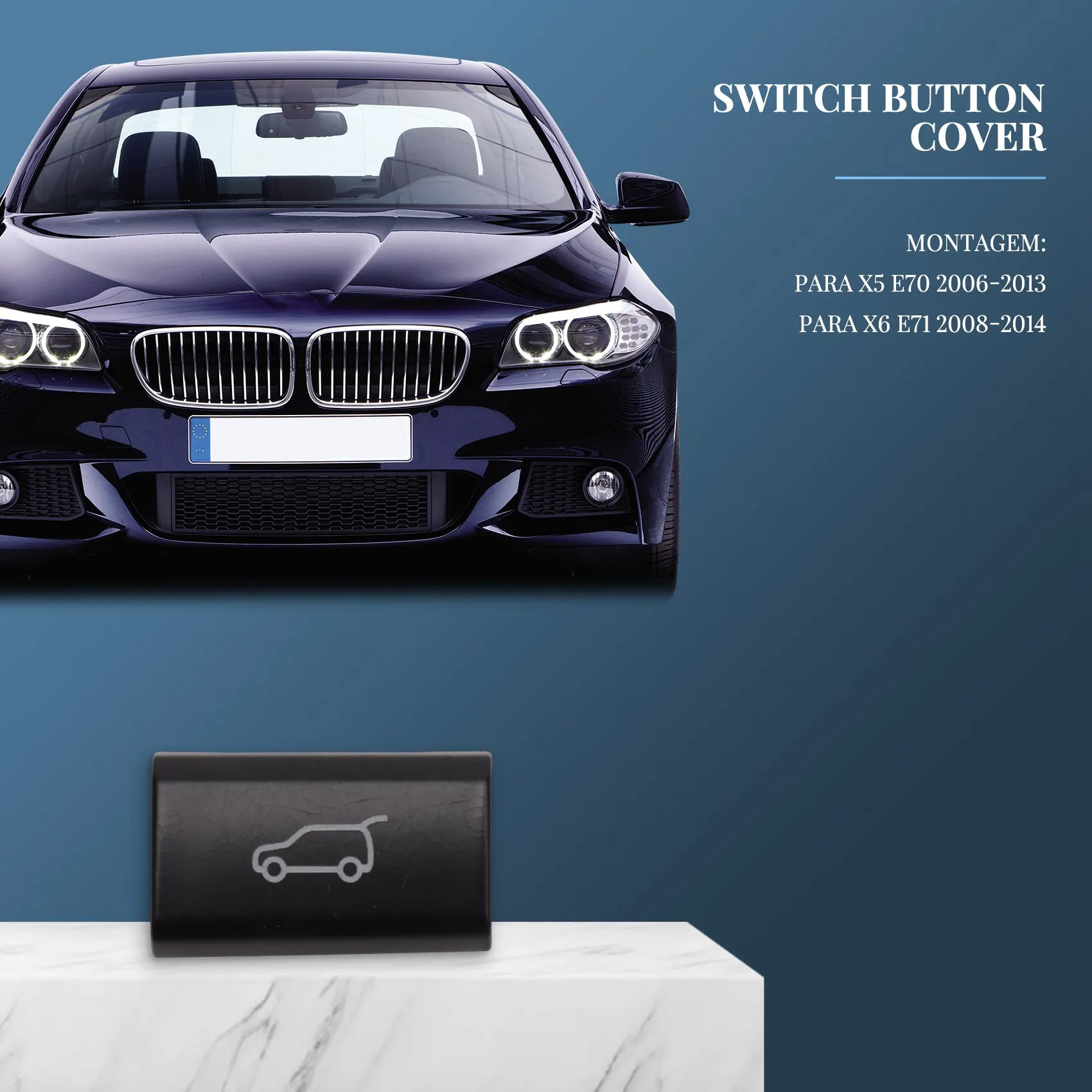 ฝาครอบปุ่มสวิตช์ด้านหลังสำหรับ X5 E70 2006-2013 E71 2008-14