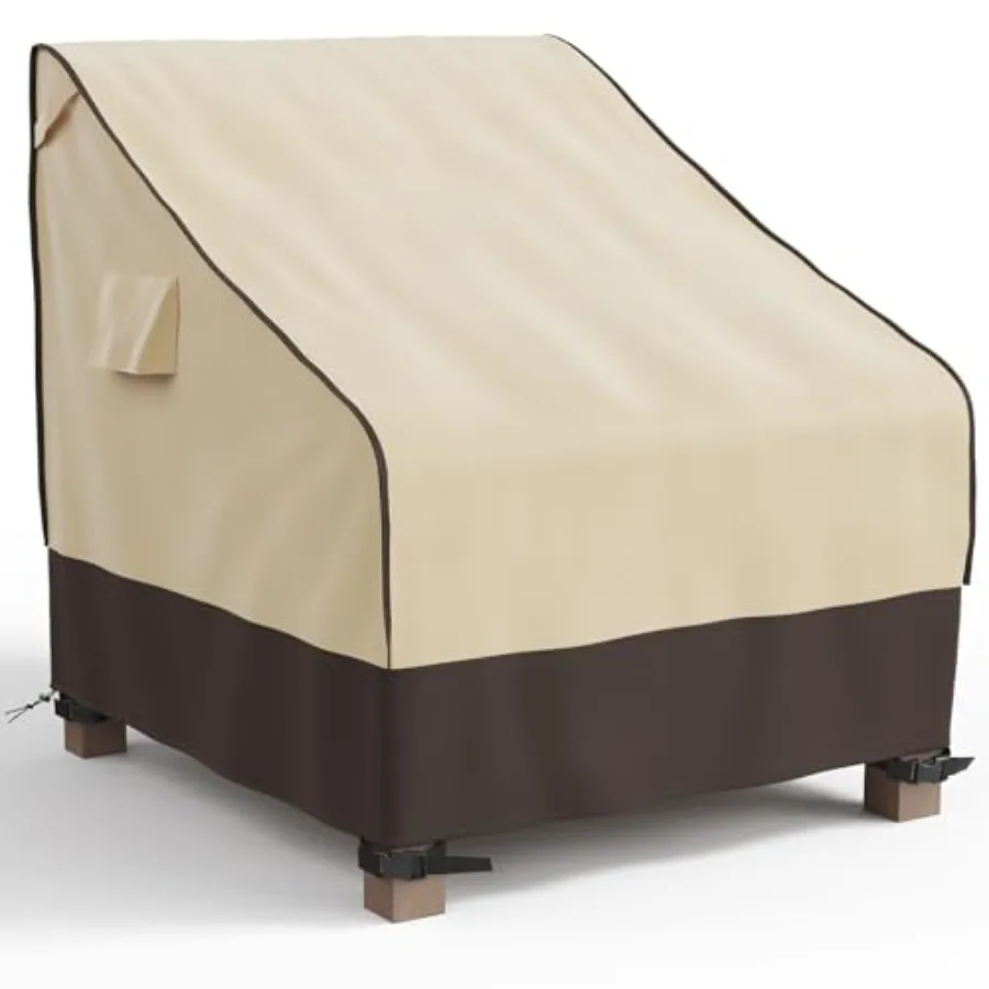 Patio Chair Cover Waterproof, UV Resistant Outdoor Lawn Patio Furniture Protective Cover, Heavy Duty Oxford Cloth Windproof Gar