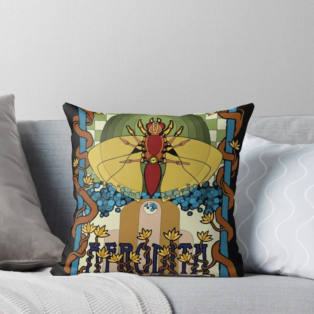 

AFRODITA, illustration, words, text, and some leaves on a branch of wood Throw Pillow Christmas Pillow Cases pillow