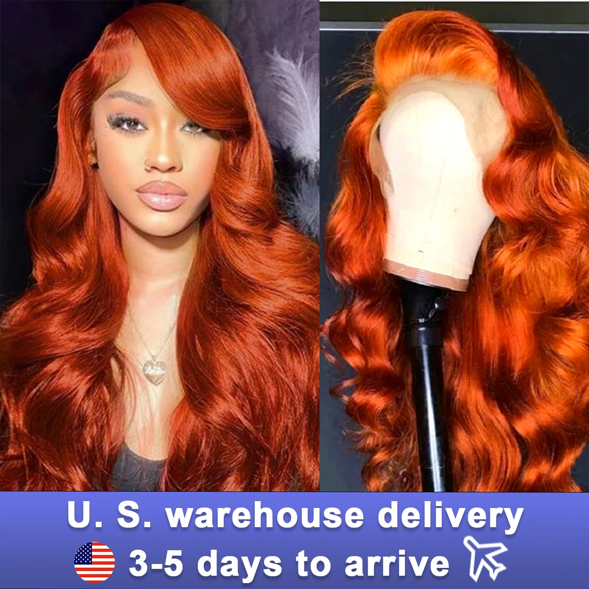 350 naranja jengibre onda del cuerpo 13x4 HD peluca Frontal de encaje brasileño 30 32 pulgadas Color naranja 13x6 pelucas de cabello humano Frontal de encaje para mujeres