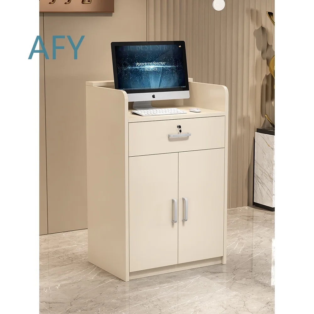 Bar Checkout Counter for Small Shop Simple Cash Register Table Barber Shop Clothing Store Reception Desk Retail Display Stand