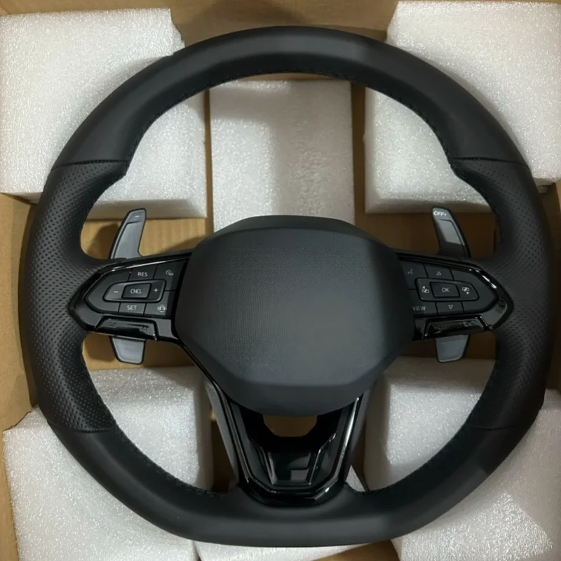 Carbon Fiber Steering Wheel For Volkswage VW Golf 8 GTI R Line MK8 High Quality Leather Custom Accessories