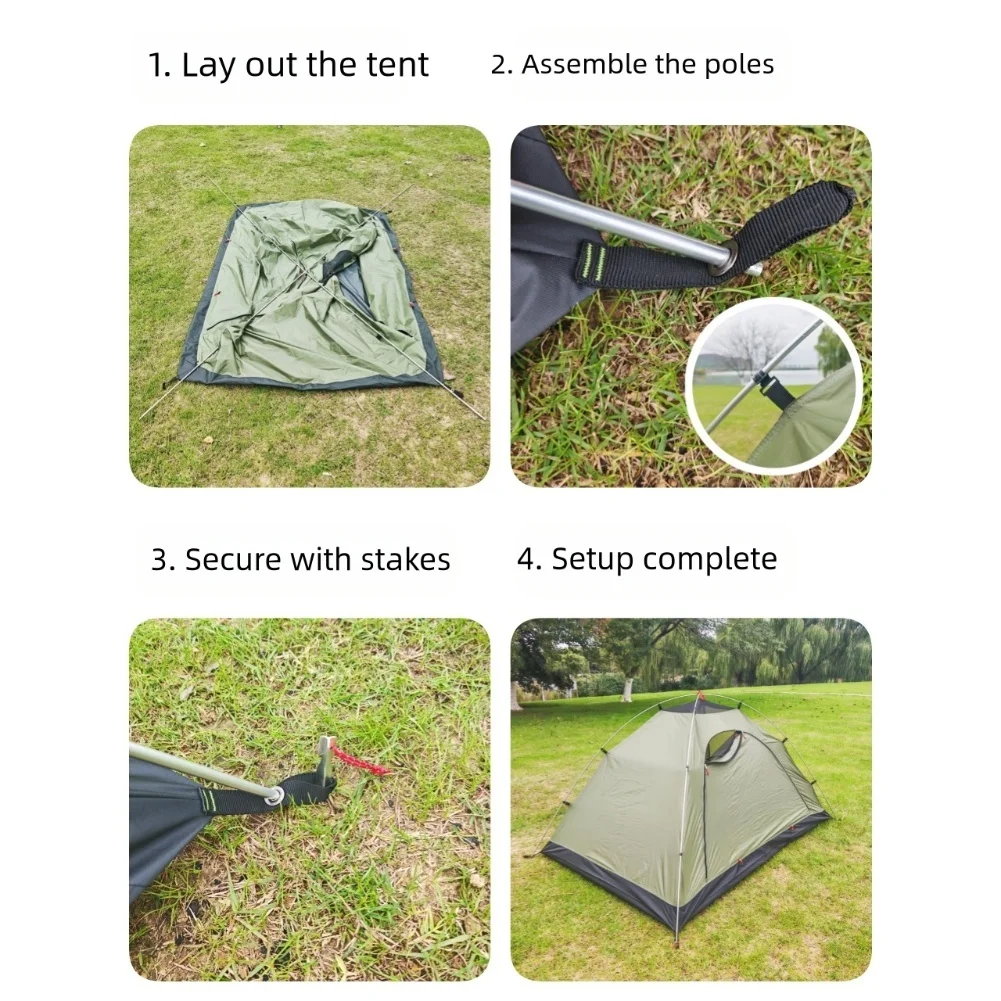

For Outdoor Camping Self-Supporting Anti-Mosquito Winter Warm Inner Tent 220x140x110cm 1.5kg 2-Person