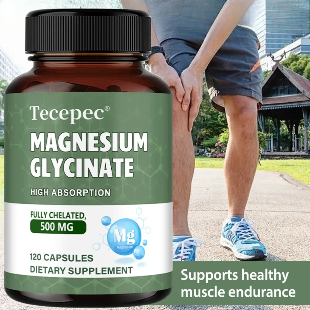 

Magnesium Glycinate Supplement, for Deep Sleep & Stress Relief Aid, Muscle Relaxation & Nervous System
