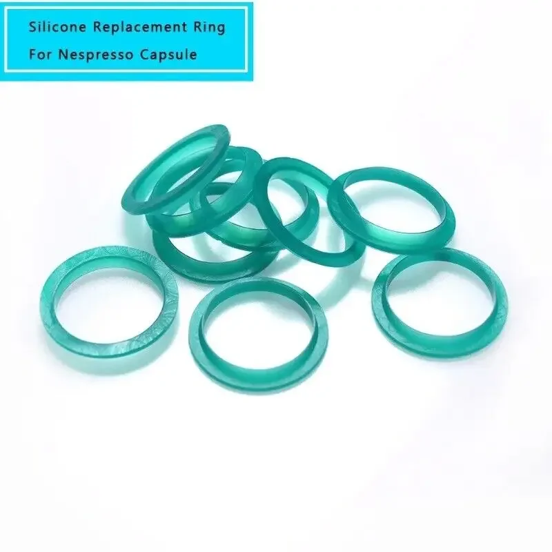 100 packs Coffee Silicone Replacement Rings Compatible with Nespresso Reusable Refillable Capsule Pods coffee accessories