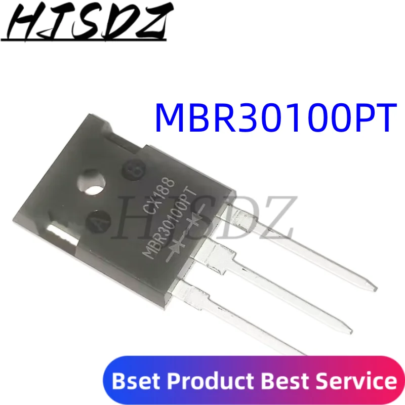 Diodo MBR30100PT MBR30100, diodo Schottky 30100PT, TO-3P, 30A, 100V a-247, 5 unids/lote Diodo MBR30100PT MBR30100, diodo Schottk