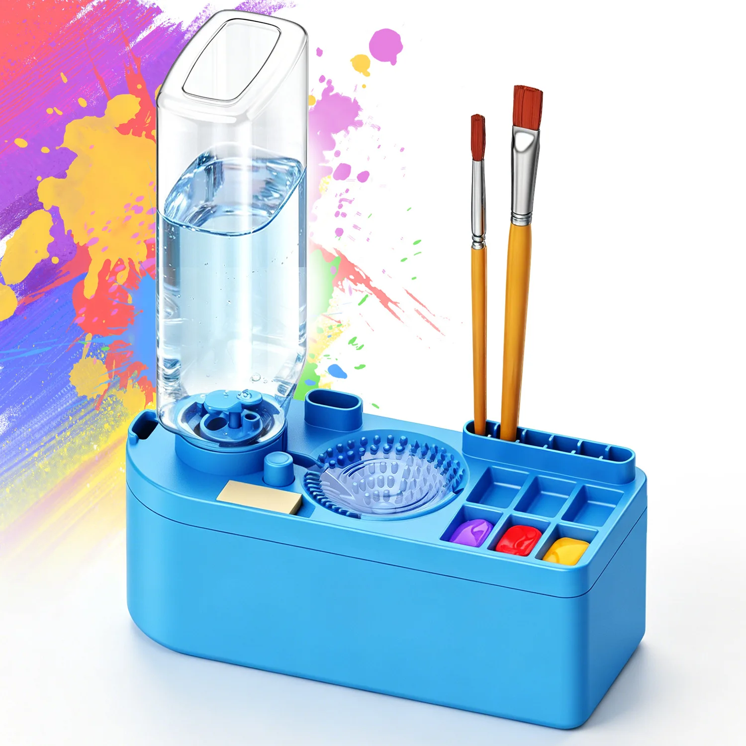 Multifunktionaler Pinselreiniger, 450 ml, tragbarer Farbwaschbecher, Palettenpinselhalter, Kunst- und Zeichenzubehör, für den Schulanfang – Detail 13