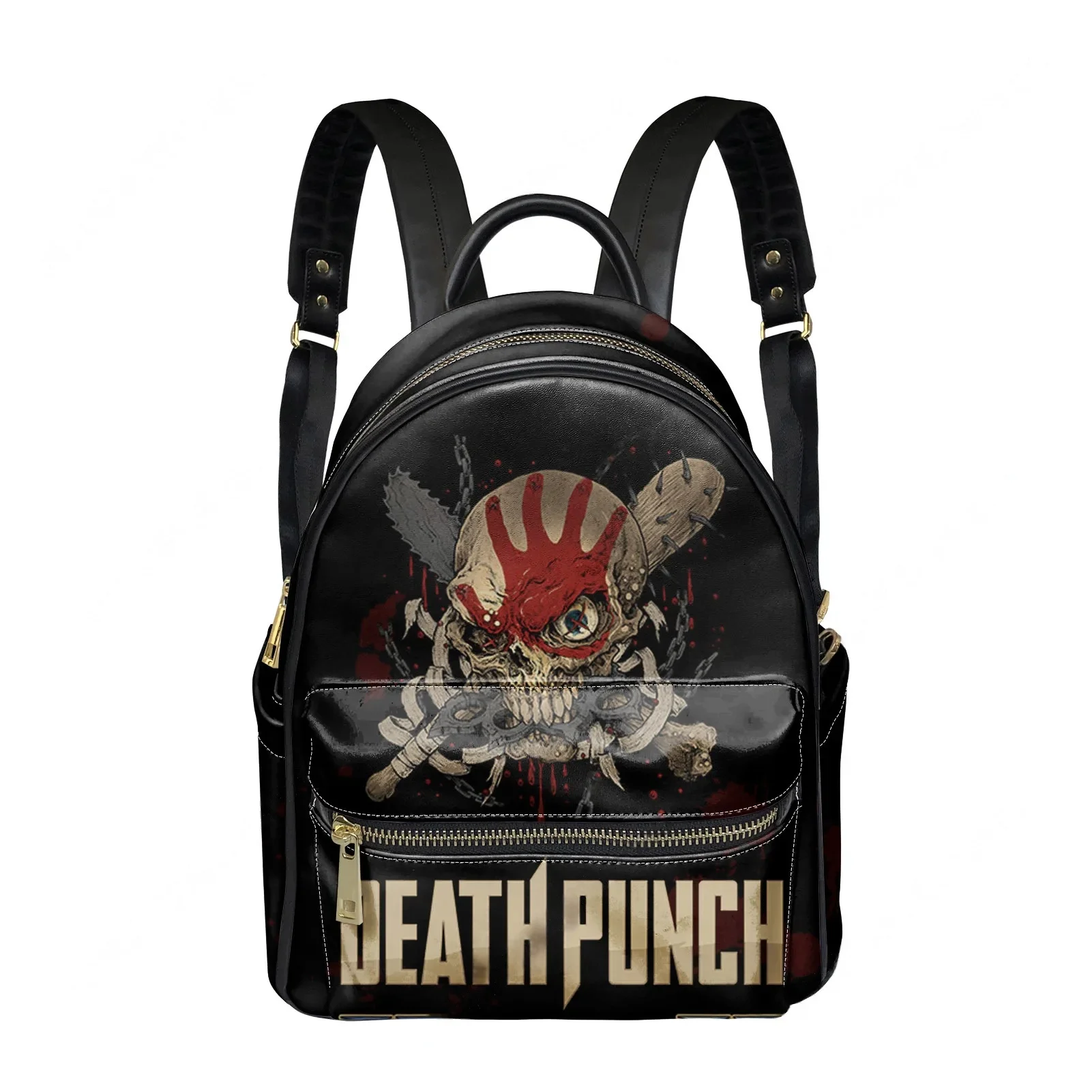 

Five Finger Death Punch Band Backpack Womens Men Personalized Double Shoulder Bag Business Travel Bookbag Rucksack Gift Daypack