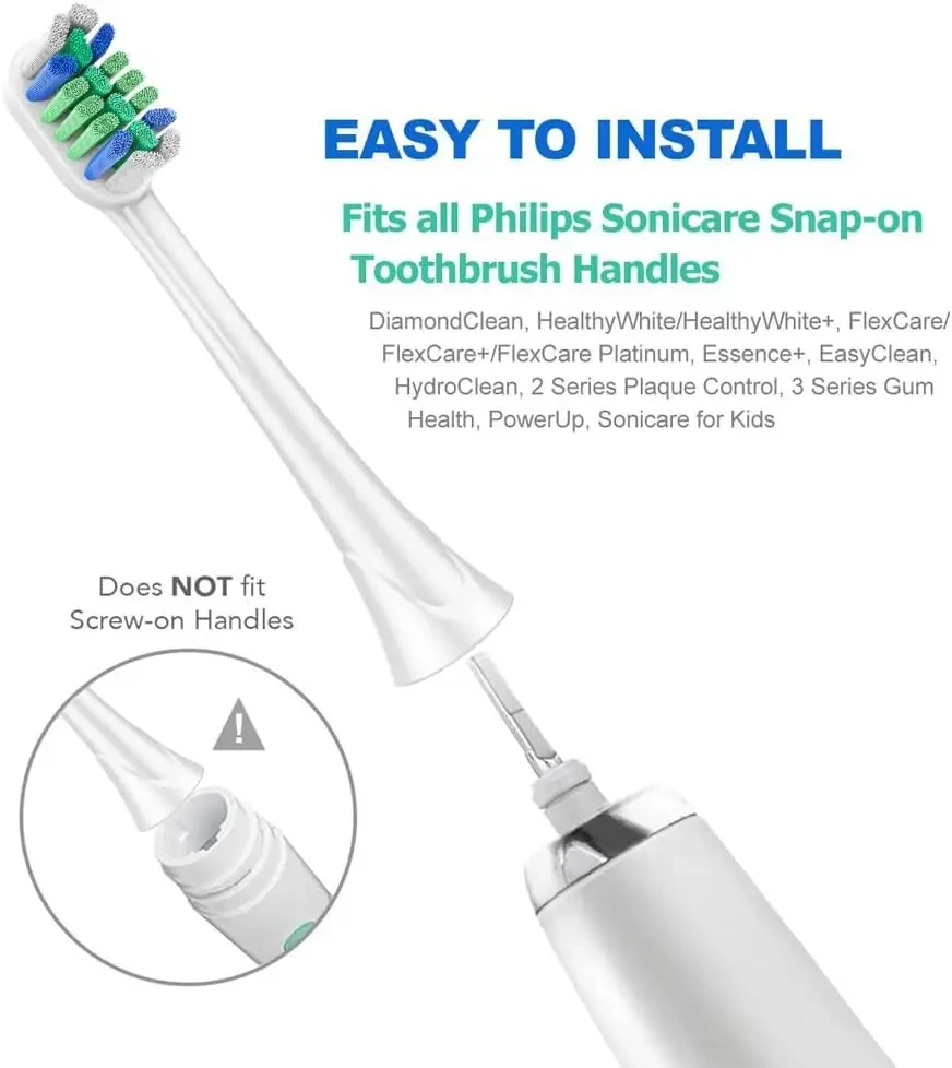 4/8/12/16/20PCS Electric Toothbrush Replacement Heads Dupont Bristles Nozzles Tooth Brush Head For Philips HX3/6/9 Series bl551