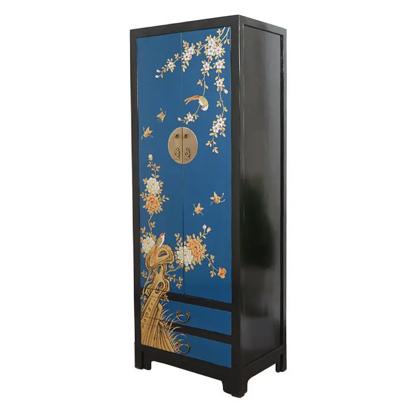 

wood painted wardrobe stand antique hand-painted locker living room sidedecorative cabinet storage