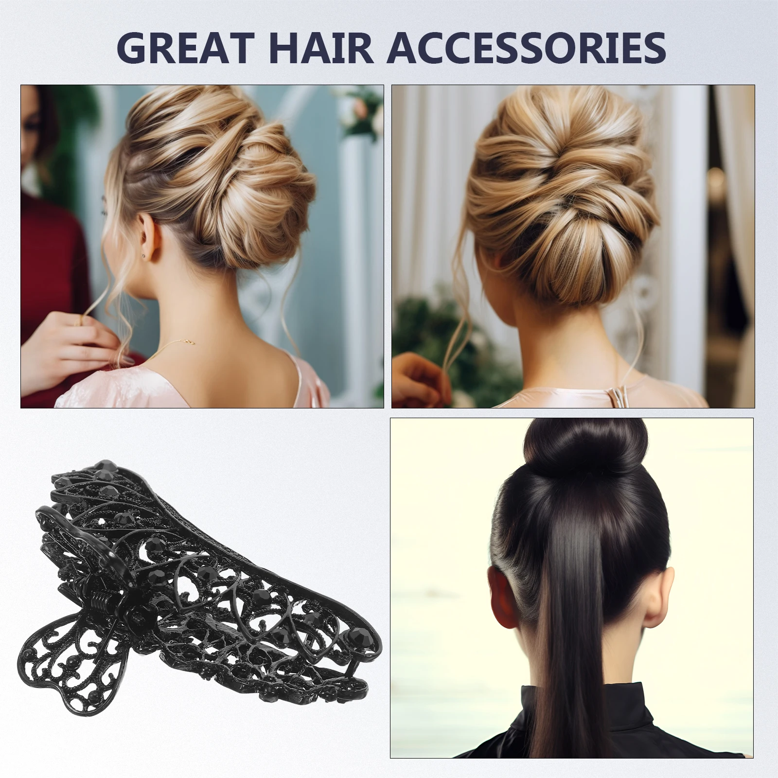 

Retro Jaw Hair Accessories Durable Lightweight Shower Jaw Clip Claw Vintage Shower Home Decor Practical