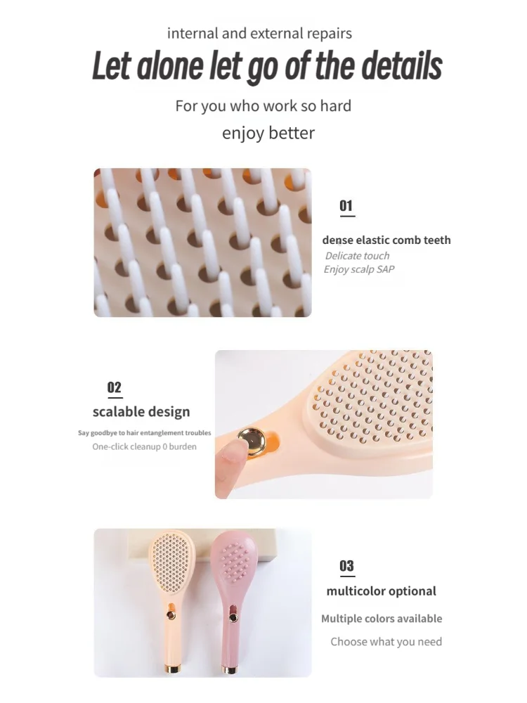 214-Retractable Magic Household Comb: For Hair & Scalp Cleaning, Anti-Static, Hair Styling Massaging, Smoothing & Detangling
