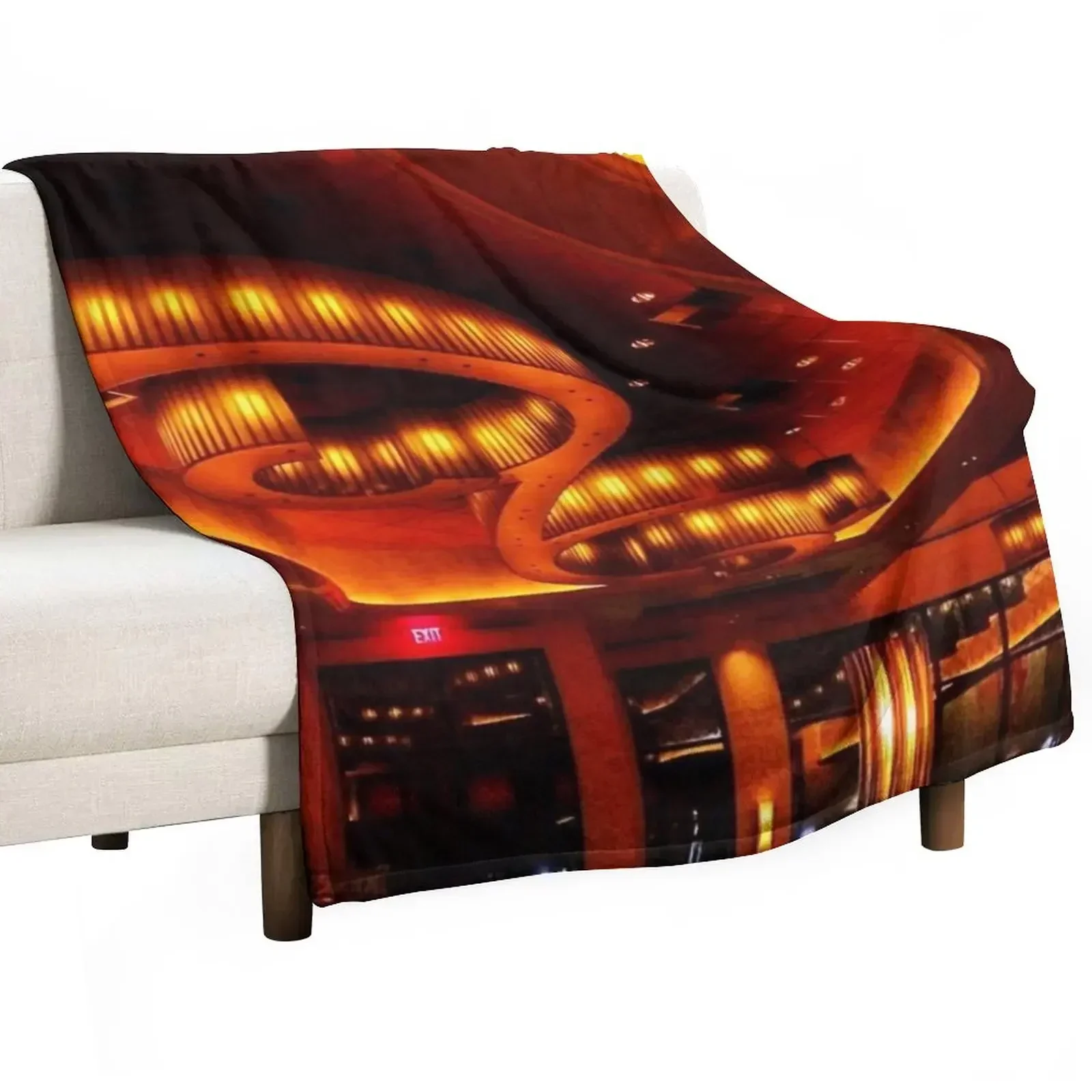 Cheesecake factory, Fancy restrain, bar, lights, lounge Throw Blanket Heavy Luxury Blankets