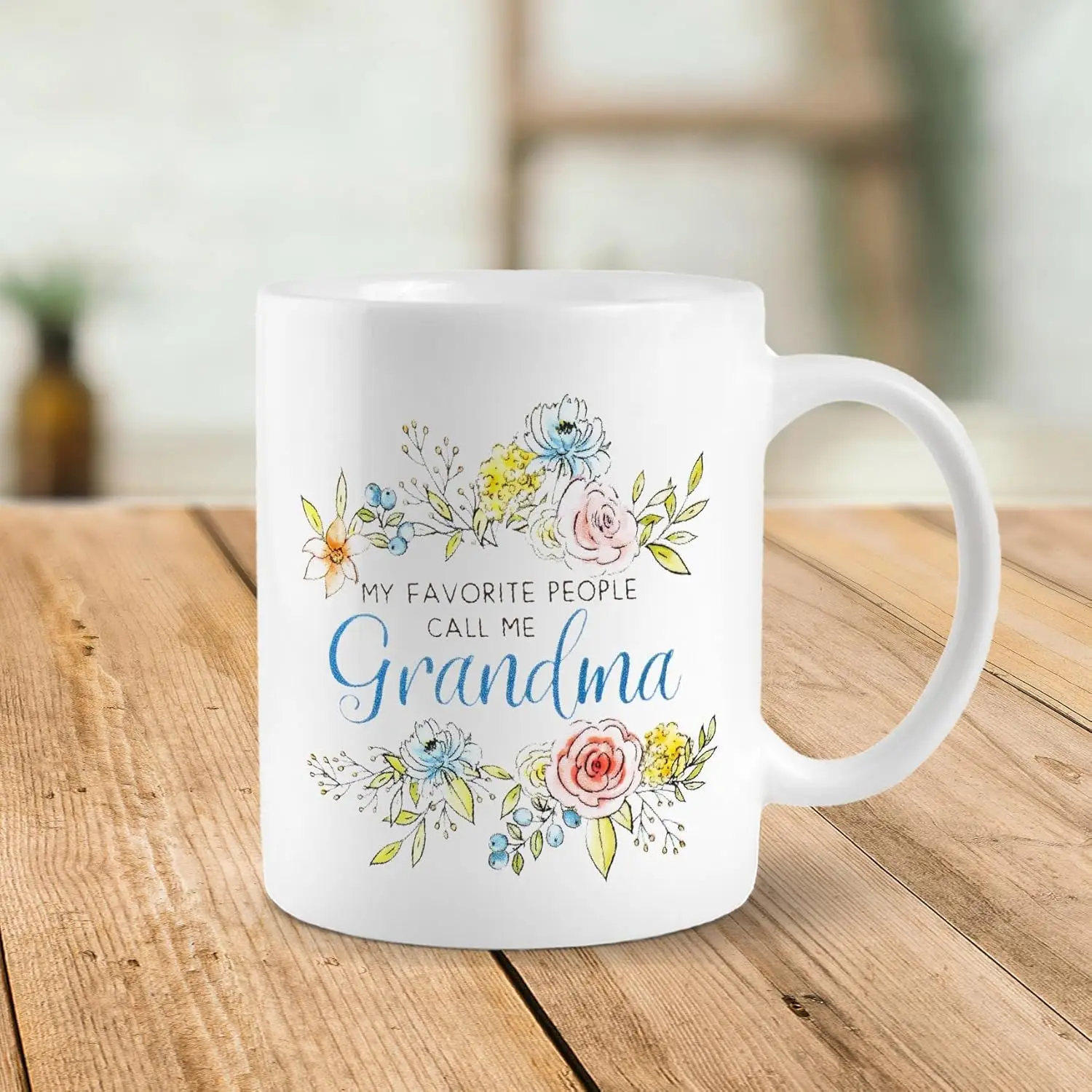 Grandma Coffee Mugs Cup Ceramic, Best Grandma Cup, Christmas Mother’s Day Gifts, My Favorite People Call Me Grandma Mug Tea Cup