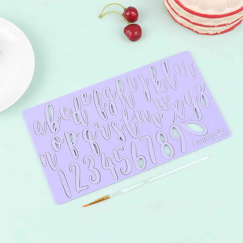 Acrylic Number Letter Alphabet Mold Press Cookie Cutter DIY Cake Stamp Fondant Mold Cake Embossed Decorating Tools