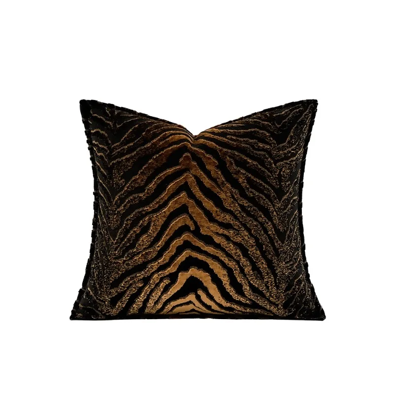 Luxury Tiger Print Pillows Gold Black Color Cushion Case Modern Decorative Pillow Cover For Sofa Chair Home Decorations