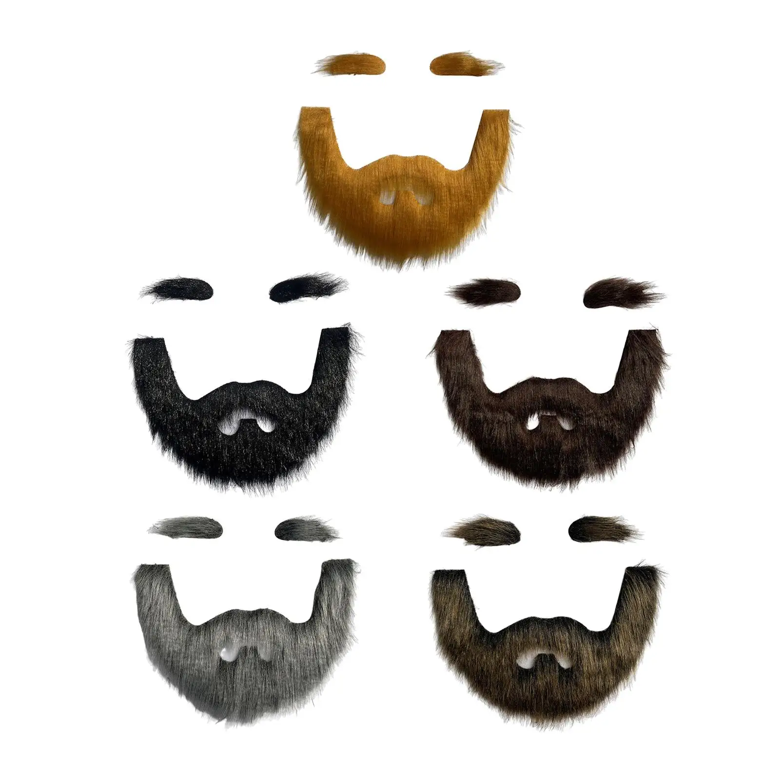 False Beard and Eyebrow Set Costume Accessories DIY for Masquerade Halloween