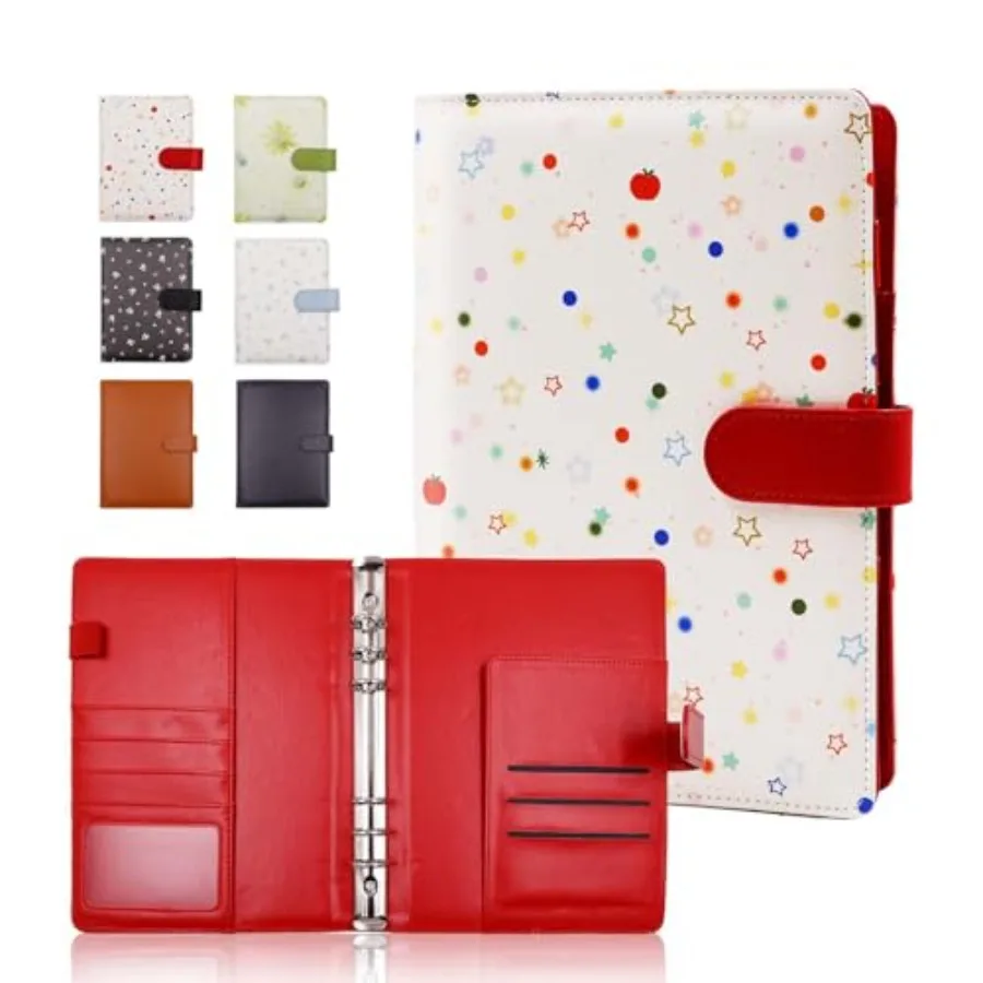 

K-Pop Photocard Binder, 6-Ring Refillable Notebook Planner Cover, Collector's Album, PU Leather Binder Cover for Organizing K-P