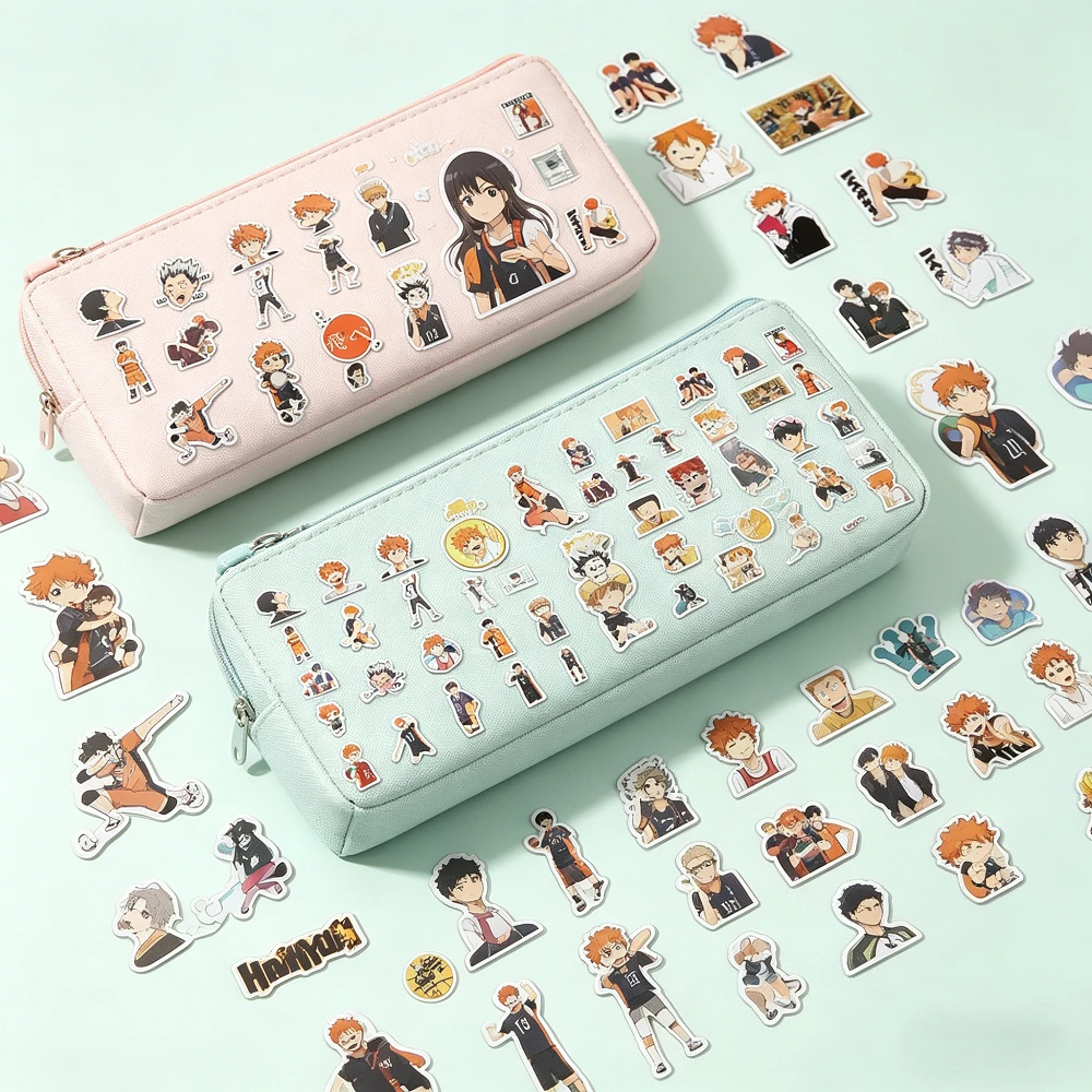 50pcs Haikyuu Anime Cartoon Stickers Waterproof Decals For Laptop Skateboard Phone Suitcase Diary Cool Sticker For Teens Fans