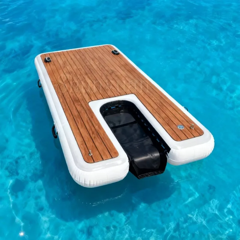 Inflatable boat ramp, water float ladder, pet boat or pool float ladder, air cushion boarding platform