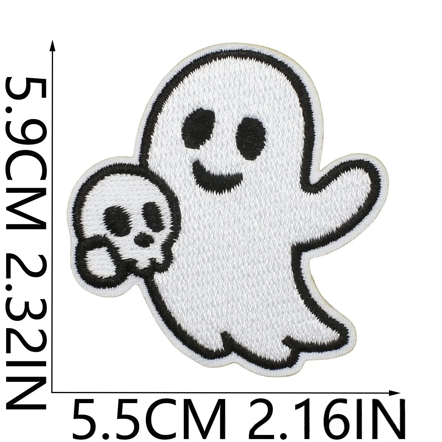 Naszywka z haftem nietoperza-ducha, naklejka z haftem ducha śmierci, naszywka do dekoracji ubrań, naszywka z haftem kota-ducha na komputer.