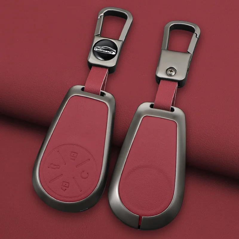 Zinc Alloy Car Key Case for Chery EXEED VX LX RX TXL Modified FL CDM PHEV Remote Cover Shell Keychain Holder Fob Key Ring