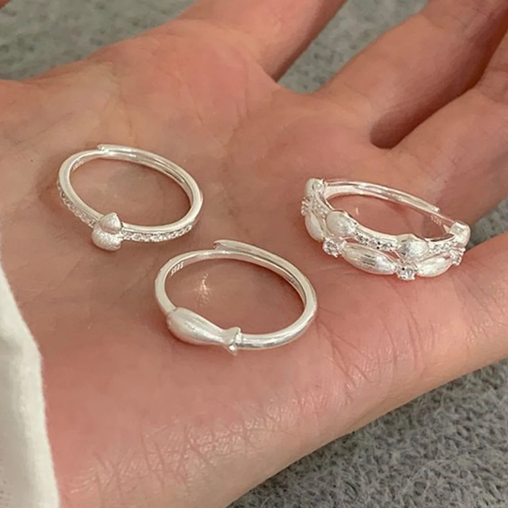 Anillos de plata de ley 925 para mujer, sencillos, vintage, hechos a mano, ajustables, con diseño de pez, de moda, para mujer, regalo de bisutería