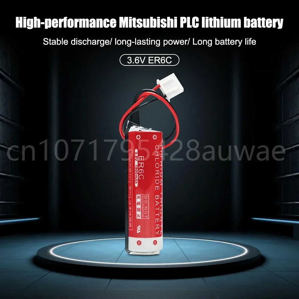 1PCS 3.6V 1800mAh AA ER6C F2-40BL Lithium Battery ER6C AA With Plug ( F2-40BL FX2N-48MT )