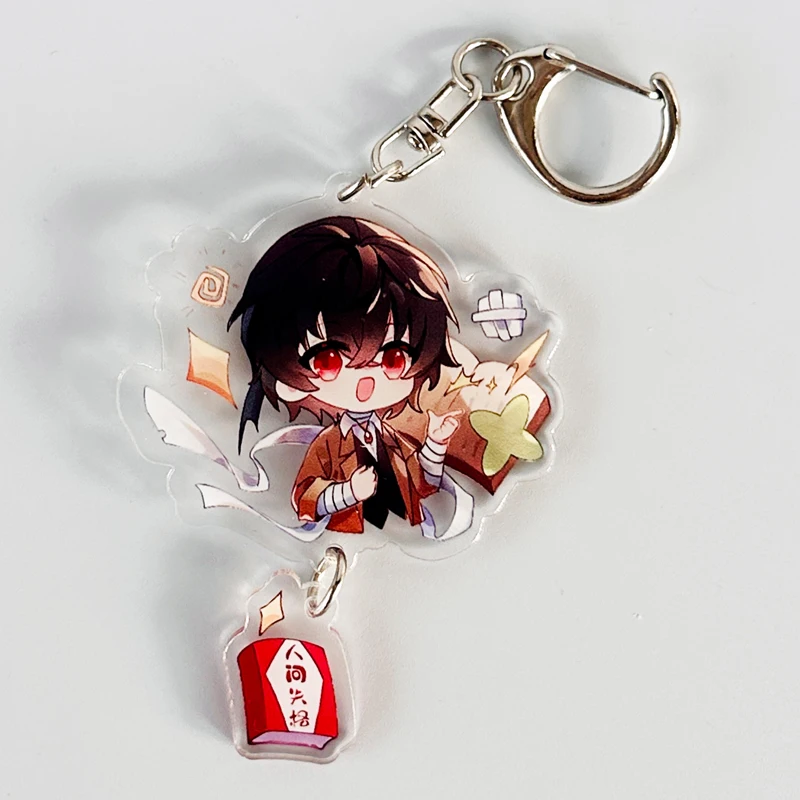 Anime Ryunosuke Akutagawa dazai osamu Cosplay figura acrílica llavero de teléfono Mochila De estudiante colgante encantos regalo para niños