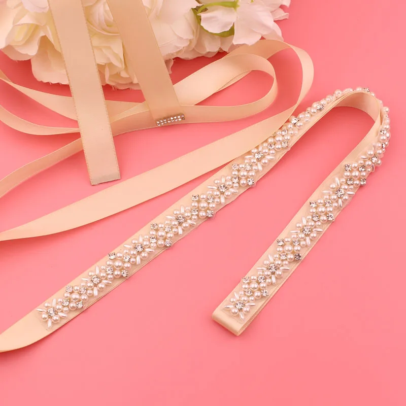 Silver Bridal Wedding Waistband Sparkling Crystal Handmade Sash for Women Wedding Supplies Jewelry Accessories