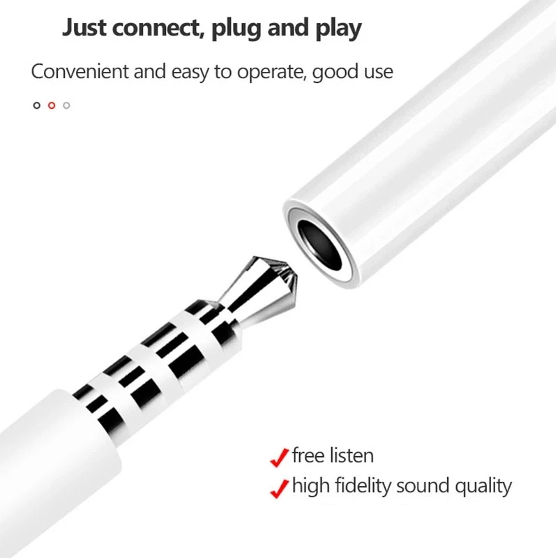 البرق إلى 3.5 مللي متر جاك سماعة Aux كابل لابل آيفون 14 برو ماكس 13 12 11 XS X XR 8 Plus 3 5 وصلة مرفاع محول الصوت