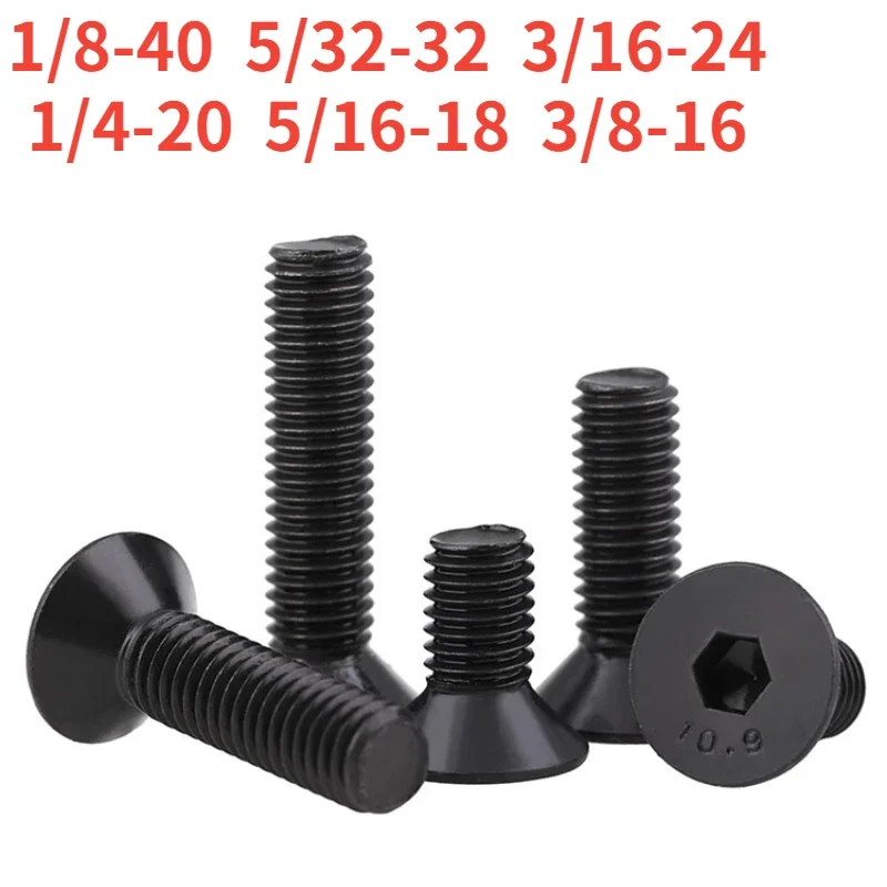 

1/8-40 5/32-32 3/16-24 1/4-20 5/16-18 3/8-16 Grade 10.9 British Standard Hexagon Countersunk Head Screw Flat Head Bolt