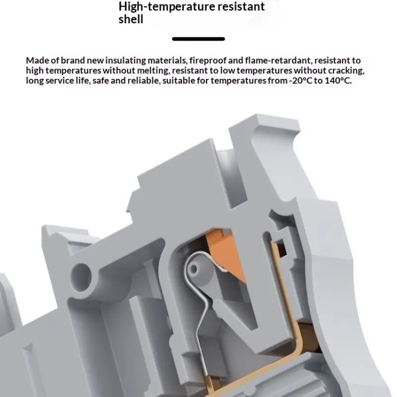 Hot Sale 1Pcs 2.5mm² Cable Electrical Connector DIN Rail Terminal Block Feed-Through Strip Plug PT2.5 Push-in Terminal
