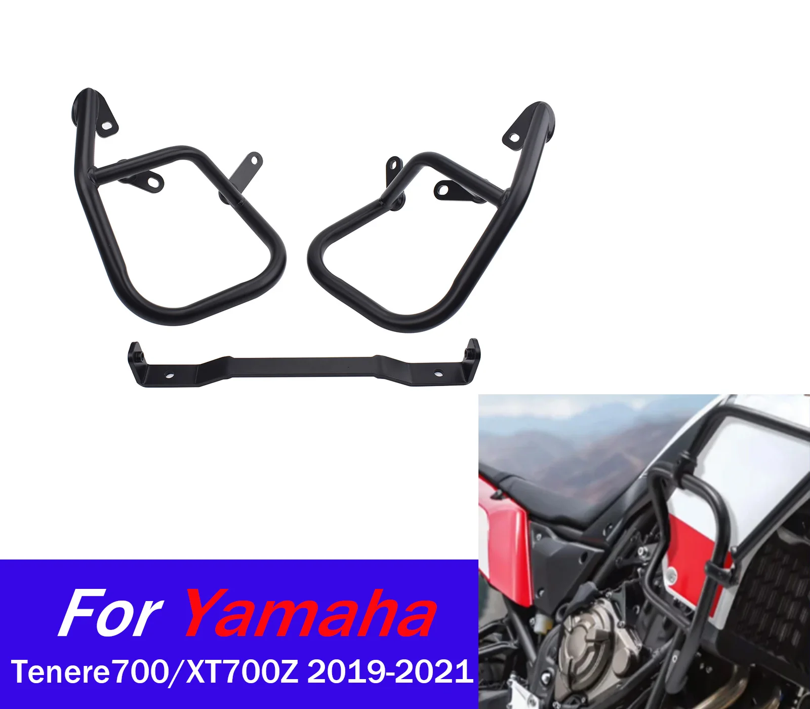 

For Tenere 700 Highway Bumper Engine Guard Lower Protector For Yamaha Tenere 700 2019-2024 Motorcycle Crash Bars Accessories