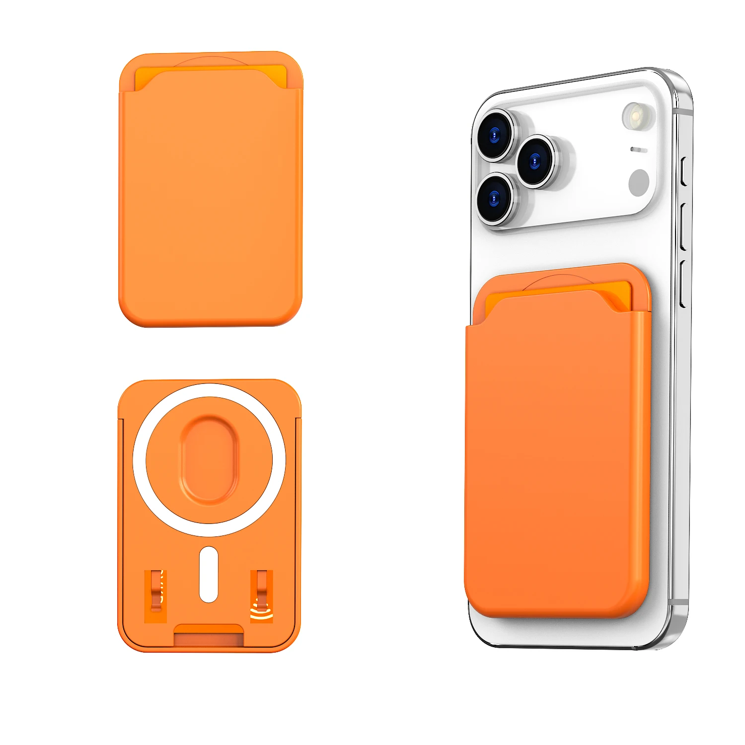 الفاخرة ل Magsafe المغناطيسي المحفظة آيفون 13 17 16 14 12 برو ماكس 17 برو حامل بطاقة الهاتف غطاء حقيبة الملحقات #2