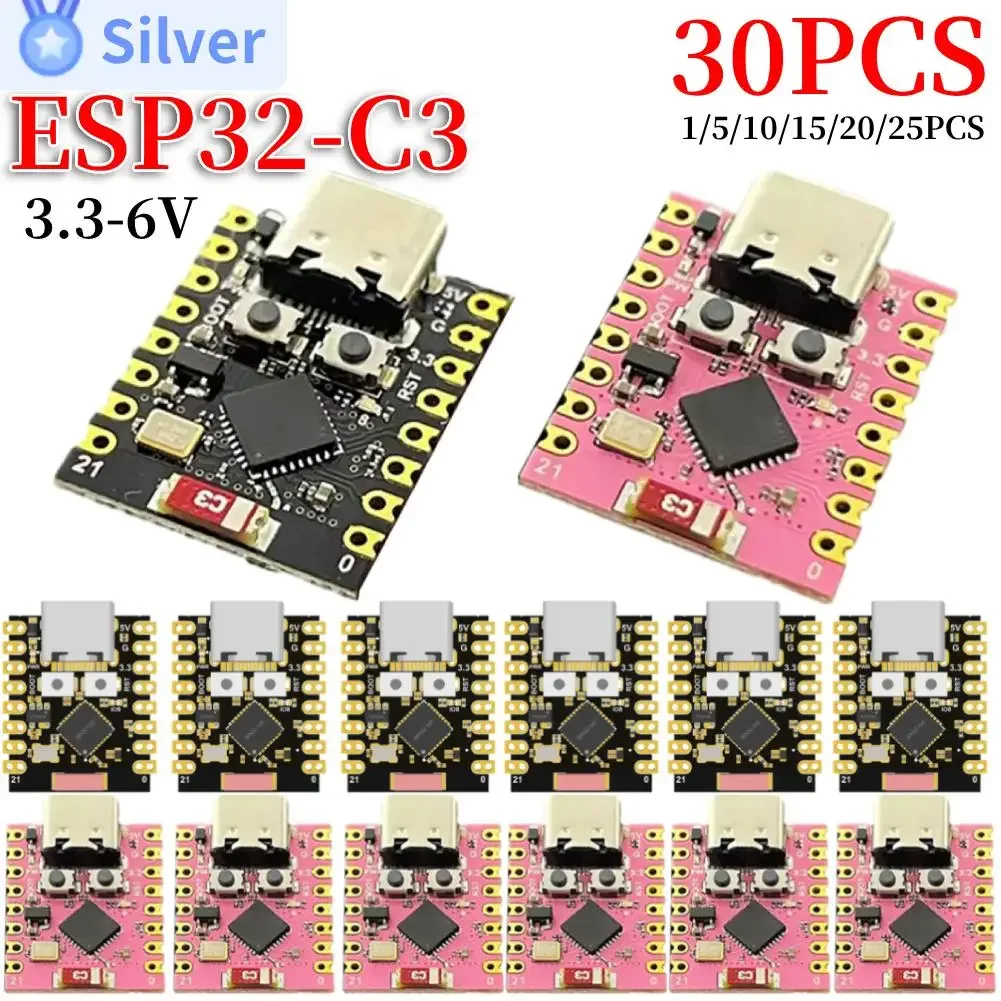 1-30PCS ESP32-C3 DIY Electronics Development Board Wireless WiFi Bluetooth ESP32 SuperMini Dev Board 3.3-6V Power Supply