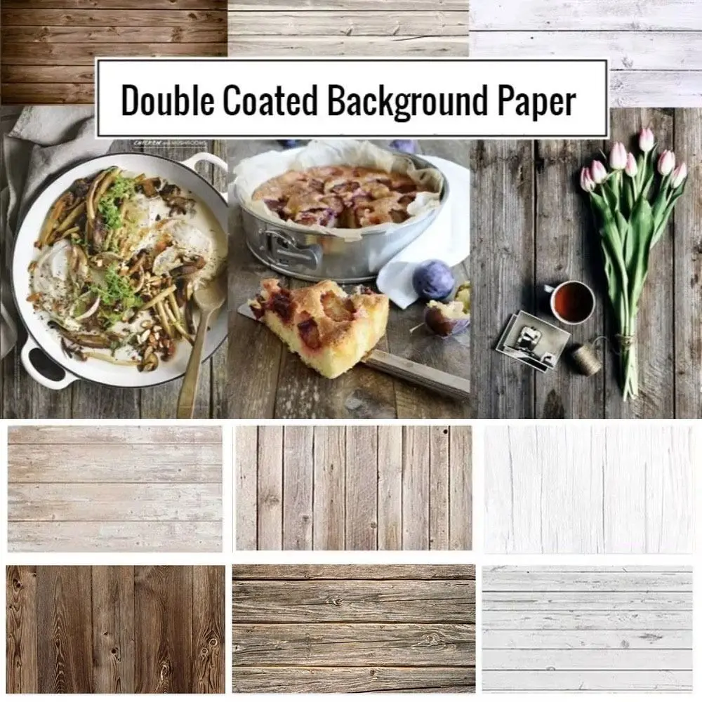 Marble Grain Photography Backdrops Wood Grain Double Sided Photo Backgrounds Reusable 57x87CM Wallpaper Backdrops