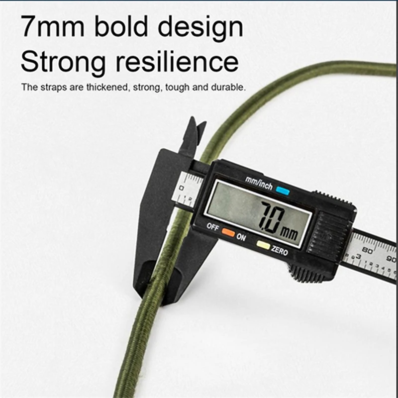 7MM 5 Types Bungee Cords with Silver Hooks Stretch Elastic Ropes Lightweight for Bikes Car Luggage Packing Roof Rack Strap image 4