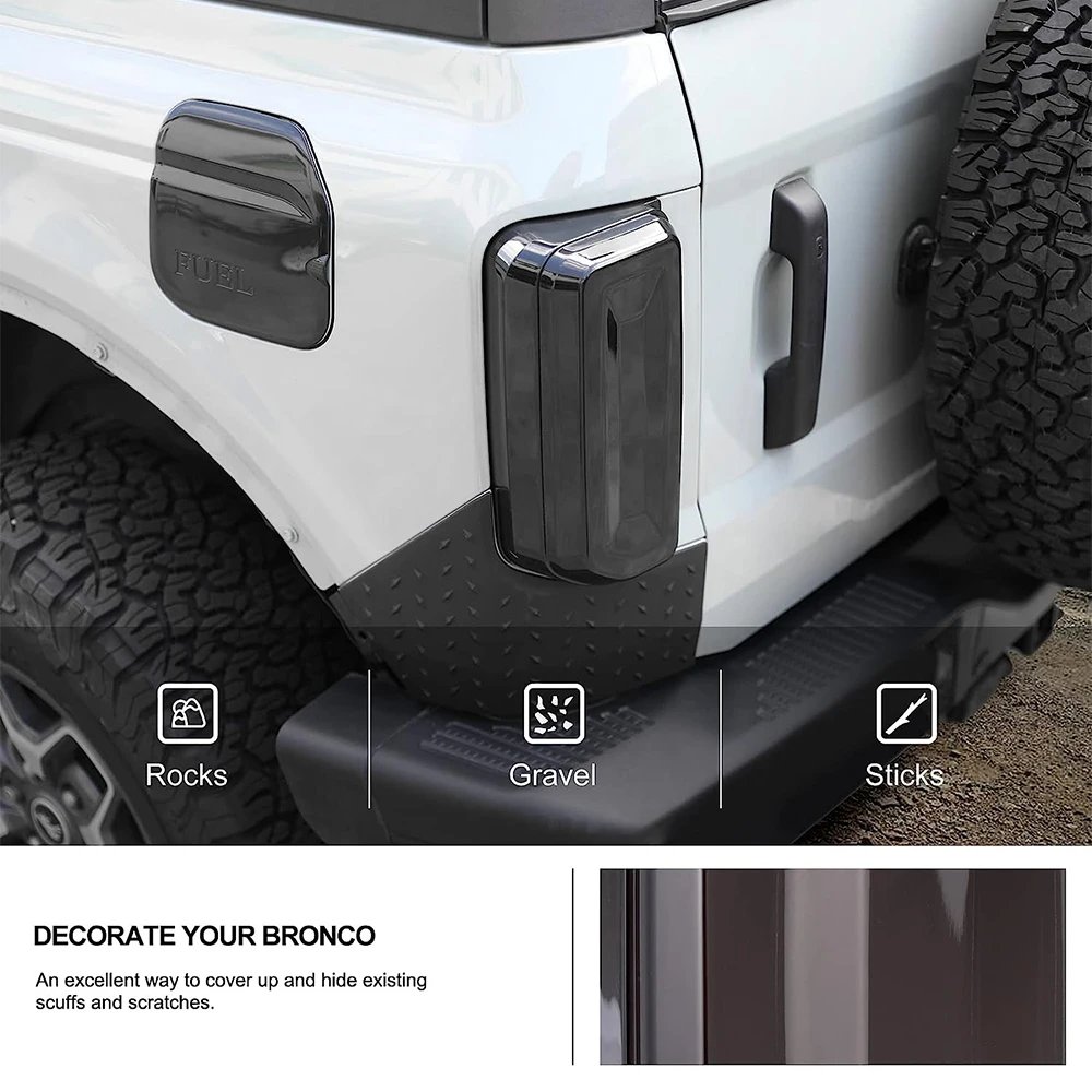 Tail Light Lamp Cover Guard Trim Frame Bezels Decoration Accessories For Ford Bronco 2021 2022 2023+ 2/4 Doors Rear Light Cover