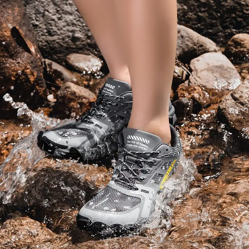 2025 Unisex Hiking Boots Breathable Mesh Comfortable Sneakers Outdoor Leisure Summer Fishing Shoes