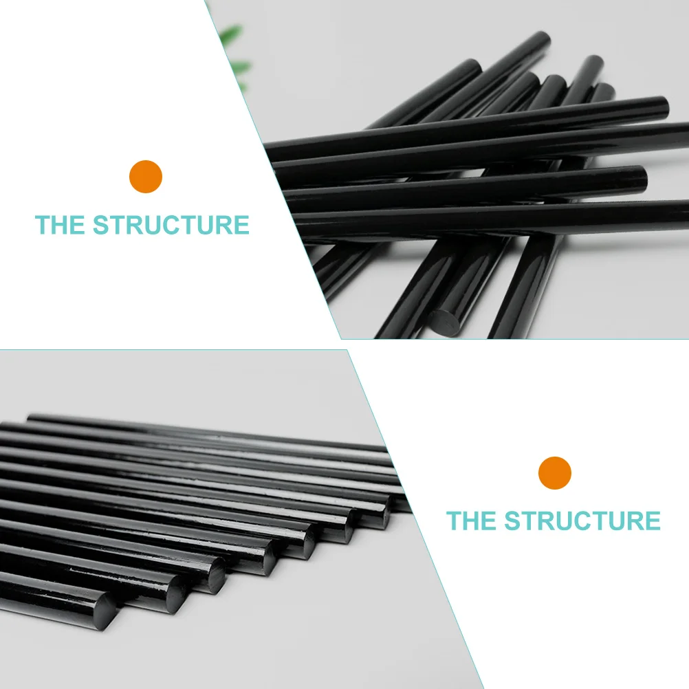 

10pcs Black Hot Glue Sticks for DIY Crafting Repair Home Decor Large Projects Bonding Paper Glass Plastic Fabric Wood