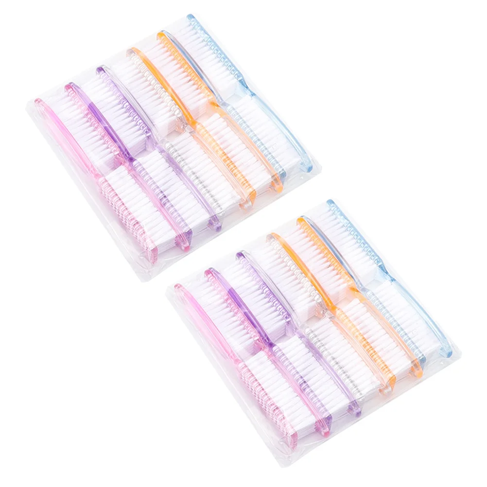 

20Pcs Nail Cleaning Brush Set High Quality Reusable Manicure Tool for Nail Art Pedicure Dust Removal Strong Lightweight Compact