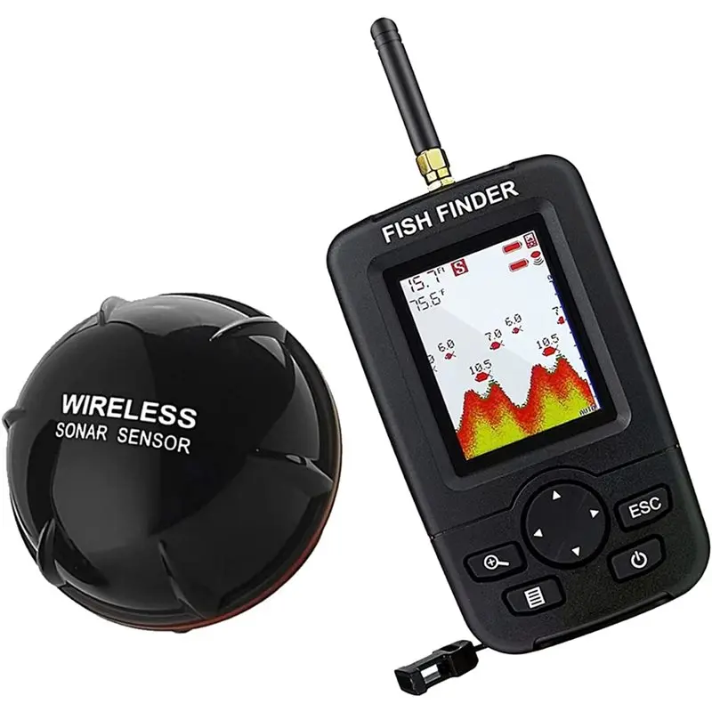 【RECOMENDAR】Wireless Sonar For Echo Sounder English Russian Menu Wireless Sonar Fish Detector