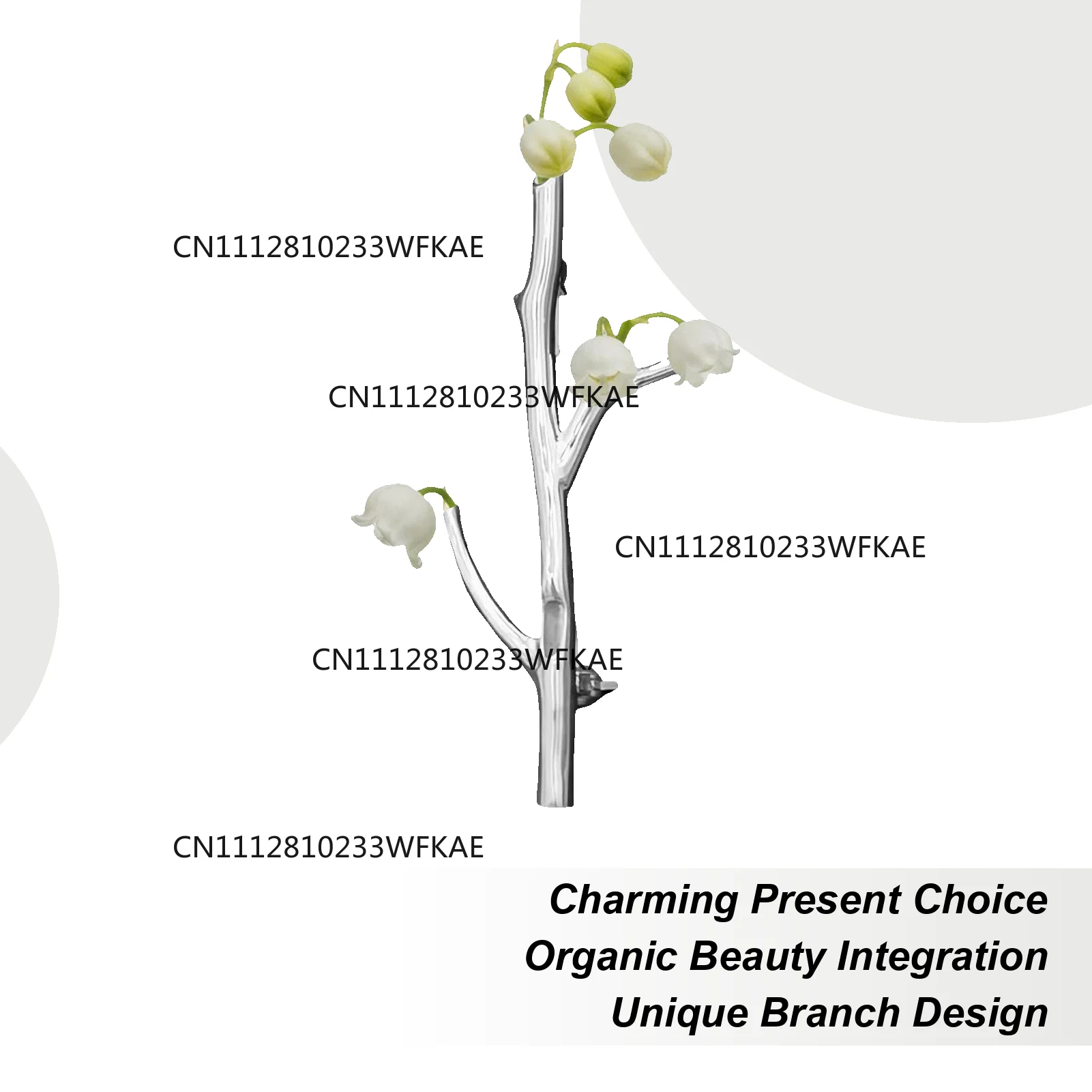 2pcs Branch-Shaped Flower Insert Brooch Metal Trendy Clothes Decoration Fashion Clothing Corsage Diy Branch Brooch For Wedding