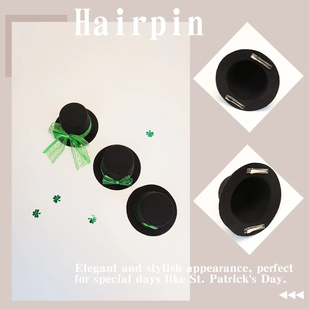 

1Pcs St. Patrick's Day Hair Clamp Decor Cool Elegant Photo Prop Small Lightweight Hair Clamp St. Patrick's Day Hairpin